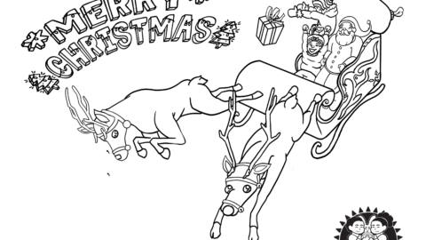 Melanin Babies Christmas Coloring Sheet